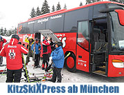 KitzSkiXpress von Geldhauser Reisen - Skitagesfahrten nach Kitzbühel ab 79 € incl. Skipass täglich - bequemer geht es kaum (ªfoto: Martin Schmitz)